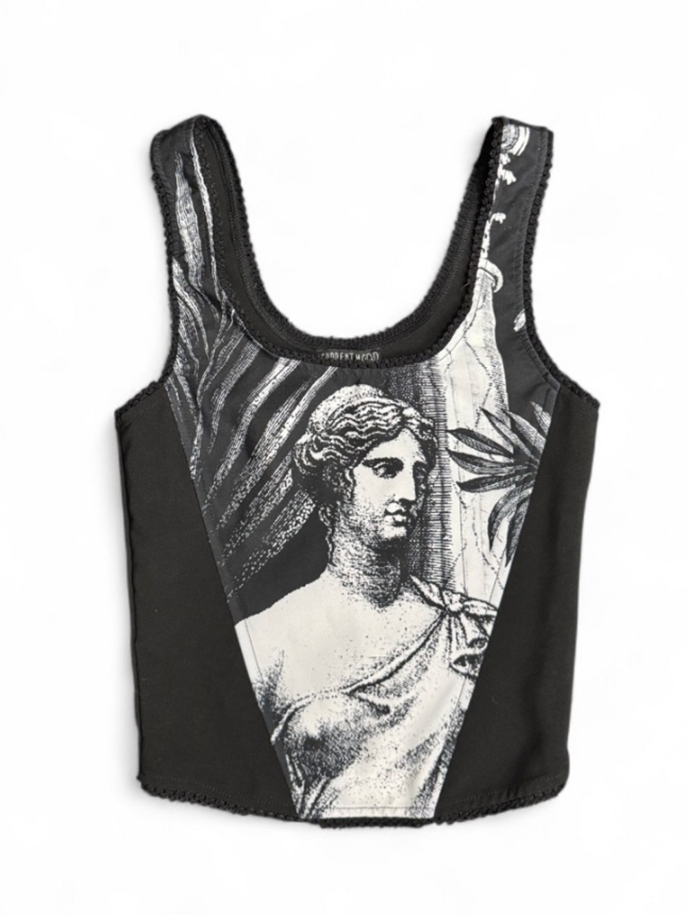 Current Mood Corset Top Gothic Art School Statue Sculpture Print